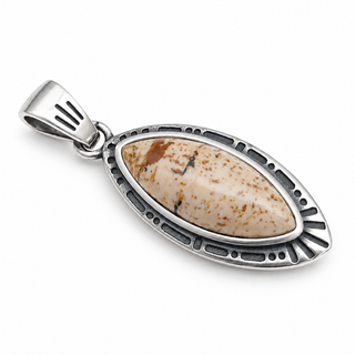 Southwestern Classics Jasper Marquise Pendant Necklace
