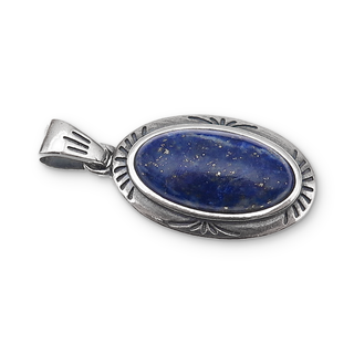 Southwestern Classics Lapis Lazuli Oval Pendant Necklace