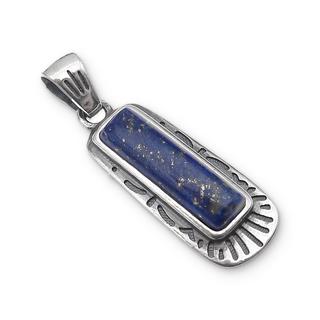 Southwestern Classics Lapis Lazuli Bar Pendant Necklace
