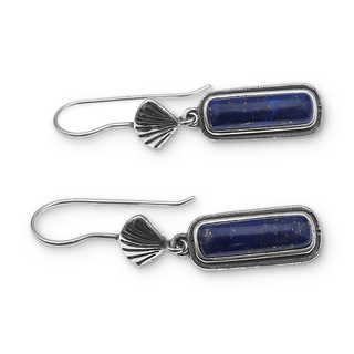 Southwestern Classics Lapis Lazuli Bar Dangle Earrings