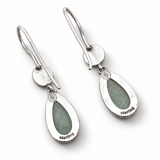 Southwestern Classics Green Aventurine Oval Dangle Earrings