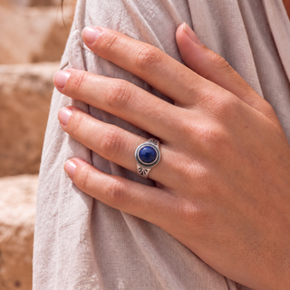 Southwestern Classics Lapis Lazuli Round Ring