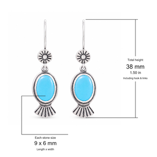 Southwestern Classics Turquoise Oval Dangle Earrings