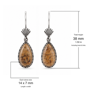 Southwestern Classics Picture Jasper Teardrop Dangle Earrings