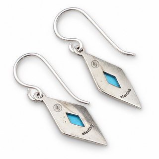 Southwestern Classics Turquoise Diamond Dangle Earrings