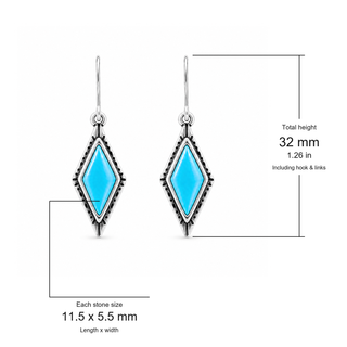 Southwestern Classics Turquoise Diamond Dangle Earrings