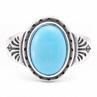 Southwestern Classics Turquoise Oval Ring