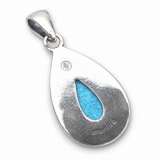 Southwestern Classic Turquoise Teardrop Pendant Necklace