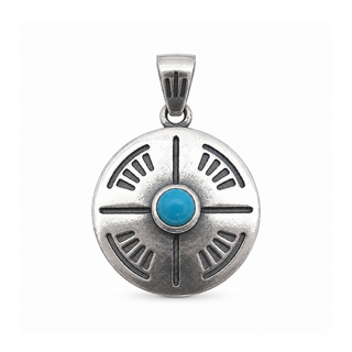 Southwestern Classics Turquoise Sun Medallion Pendant Necklace