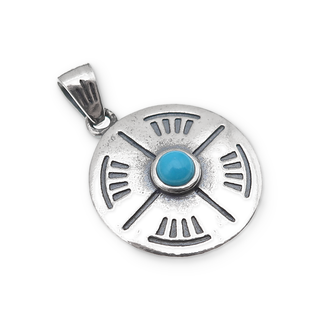 Southwestern Classics Turquoise Sun Medallion Pendant Necklace