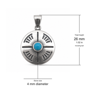 Southwestern Classics Turquoise Sun Medallion Pendant Necklace