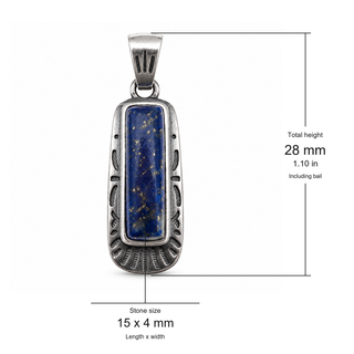 Southwestern Classics Lapis Lazuli Bar Pendant Necklace