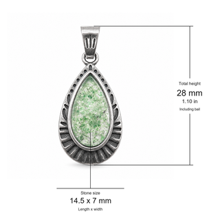 Southwestern Classics Green Aventurine Teardrop Pendant Necklace
