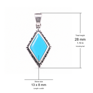 Southwestern Classics Turquoise Diamond Pendant Necklace