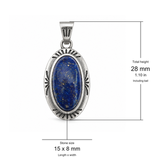 Southwestern Classics Lapis Lazuli Oval Pendant Necklace