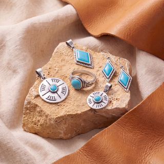 Southwestern Classics Turquoise Sun Medallion Pendant Necklace