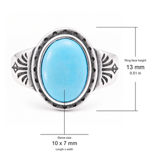 Southwestern Classics Turquoise Oval Ring