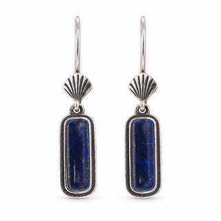 Southwestern Classics Lapis Lazuli Bar Dangle Earrings