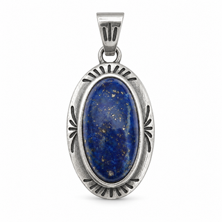 Southwestern Classics Lapis Lazuli Oval Pendant Necklace