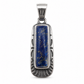 Southwestern Classics Lapis Lazuli Bar Pendant Necklace